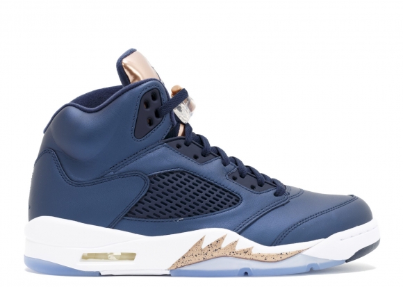 Meilleures Air Jordan 5 Retro "Bronze" Marine (136027-416)