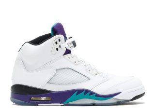 Meilleures Air Jordan 5 Retro "Grape 2013 Release" Blanc Pourpre (136027-108)