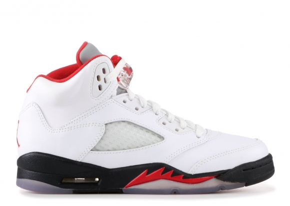 Meilleures Air Jordan 5 Retro (Gs) "2013 Release" Blanc Noir Rouge (440888-100)