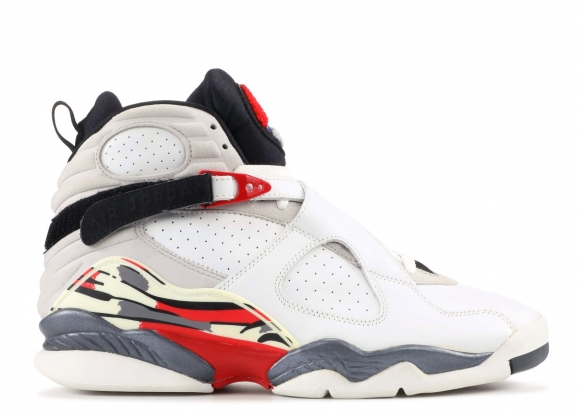 Meilleures Air Jordan 8 Retro Blanc Rouge Gris (305381-101)