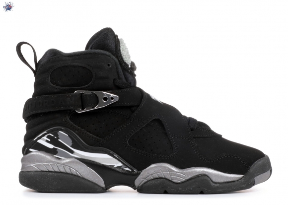 Meilleures Air Jordan 8 Retro (Gs) "Chrome 2015 Release" Noir Gris (305368-003)