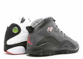 Meilleures Air Jordan Collezione 13/10 Noir Blanc Rouge (318539-991)