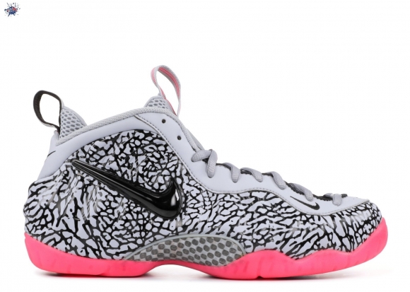 Meilleures Nike Air Foamposite Pro Prm "Elephant Print" Gris Noir Rose (616750-002)