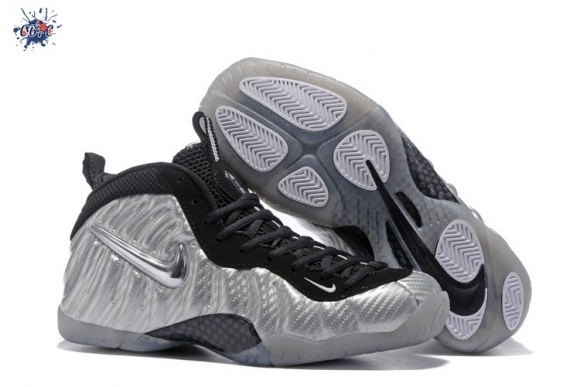 Meilleures Nike Air Foamposite Pro "Silver Surfer" Metallic Silver Black (616750-004)