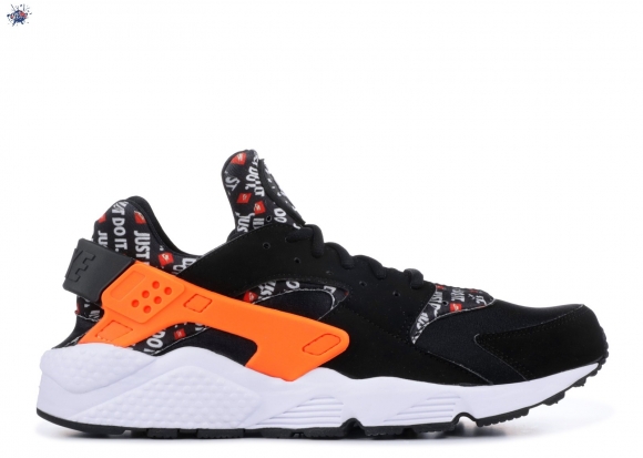 Meilleures Nike Air Huarache Run "Just Do It" Noir Orange (at5017-001)