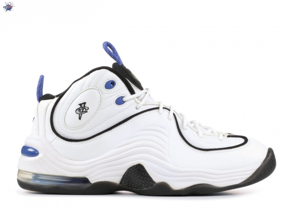 Meilleures Nike Air Penny 2 Blanc Bleu Noir (333886-141)