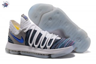 Meilleures Nike KD X 10 Blanc Bleu Multicolore