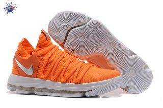 Meilleures Nike KD X 10 Orange Argent Blanc