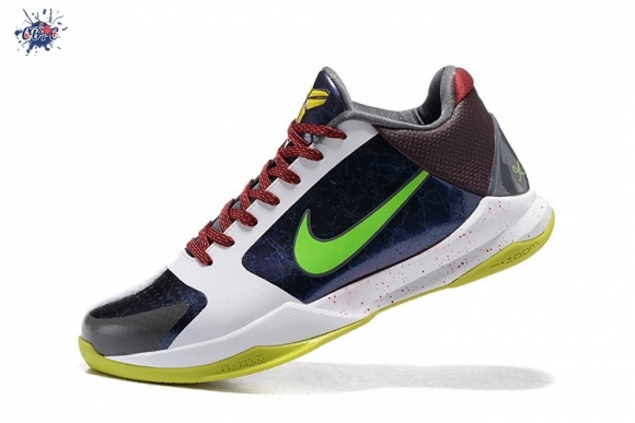 Meilleures Nike Kobe V 5 Blanc Gris Vert