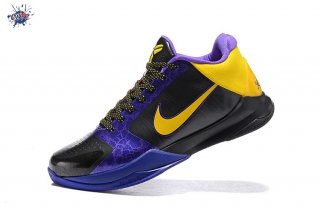 Meilleures Nike Kobe V 5 Jaune Noir Pourpre