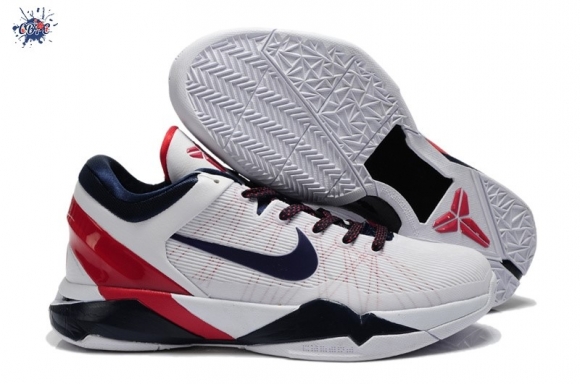 Meilleures Nike Kobe VII 7 "Usa" Blanc Rouge Marine