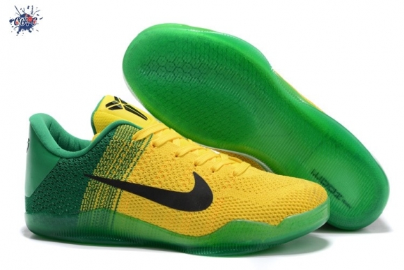 Meilleures Nike Kobe XI 11 "Oregon Ducks" Jaune Vert