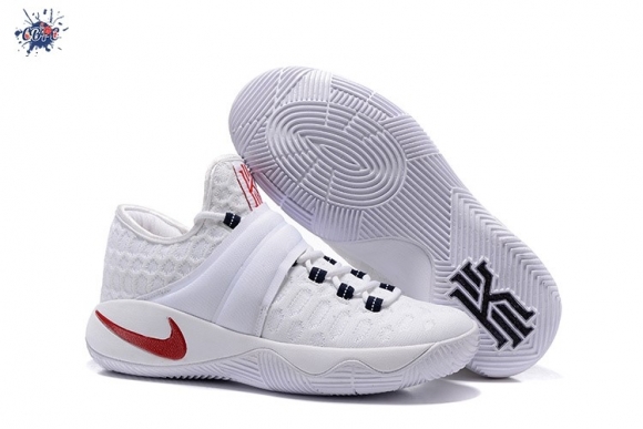 Meilleures Nike Kyrie Irving II 2 Flyknit Blanc Rouge