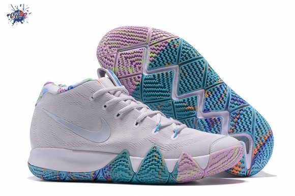 Meilleures Nike Kyrie Irving IV 4 Blanc Bleu Pourpre