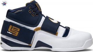 Meilleures Nike Lebron Soldier I 1 "25 Straight" Marine Blanc Or (ao2088-400)