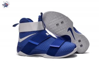 Meilleures Nike Lebron Soldier X 10 Bleu Argent