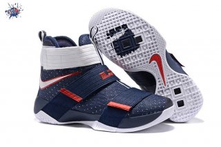 Meilleures Nike Lebron Soldier X 10 "Usa" Marine Blanc Rouge