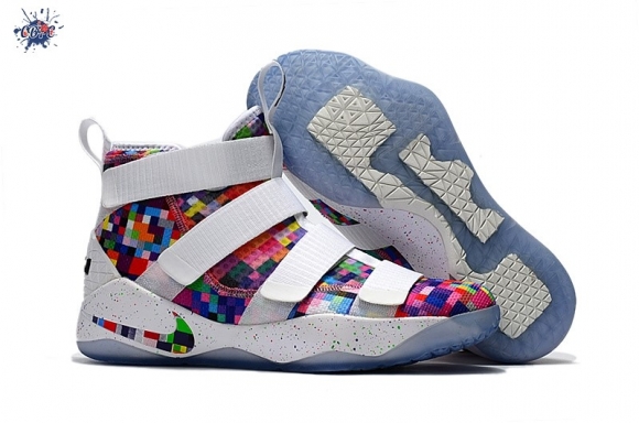 Meilleures Nike Lebron Soldier XI 11 Blanc Multicolore