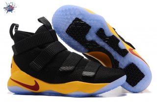 Meilleures Nike Lebron Soldier XI 11 Noir Jaune Rouge