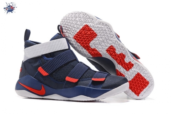 Meilleures Nike Lebron Soldier XI 11 "Usa" Marine Blanc Rouge