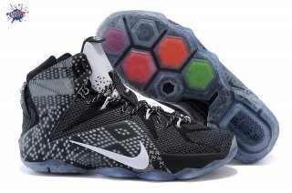 Meilleures Nike Lebron XII 12 Bhm Noir Gris