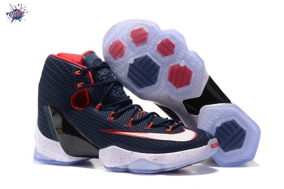 Meilleures Nike Lebron XIII 13 Elite Marine Rouge Blanc