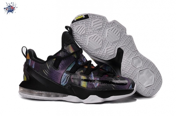 Meilleures Nike Lebron XIII 13 Low Noir Pourpre Blanc