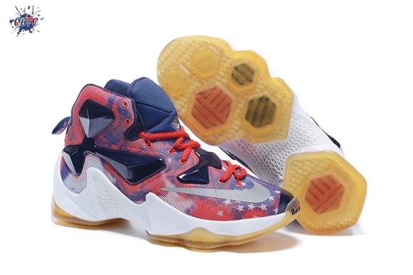 Meilleures Nike Lebron XIII 13 "Usa" Rouge Marine Blanc