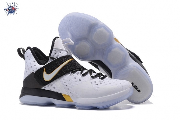 Meilleures Nike Lebron XIV 14 Bhm Blanc Noir Métallique Or