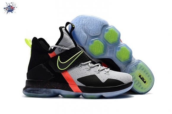 Meilleures Nike Lebron XIV 14 Blackgrey Volt Red