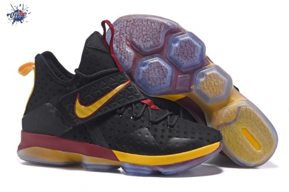 Meilleures Nike Lebron XIV 14 "Cavs" Pe Noir Rouge Jaune