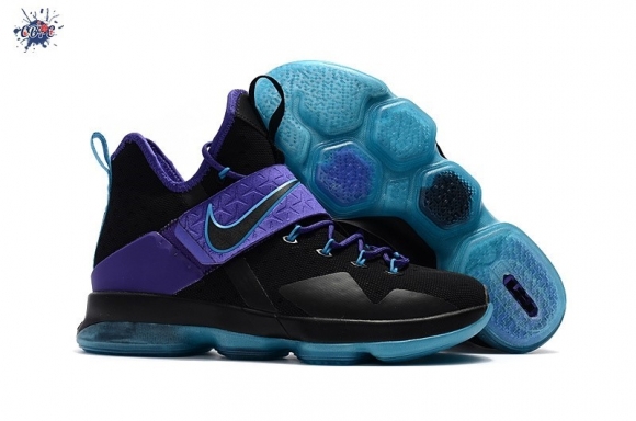 Meilleures Nike Lebron XIV 14 Noir Pourpre Bleu