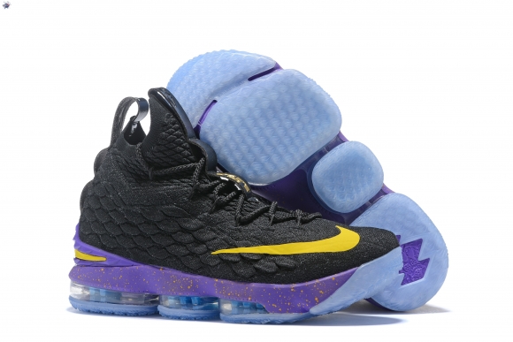 Meilleures Nike Lebron XV 15 "Lakers" Noir Pourpre Or