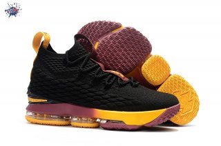 Meilleures Nike Lebron XV 15 Noir Pourpre Jaune