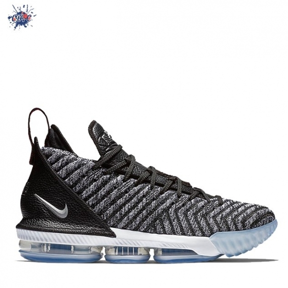 Meilleures Nike Lebron XVI 16 "Oreo" Noir Métallique Argent (ao2595-006)