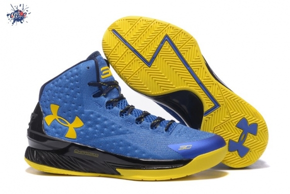 Meilleures Under Armour Curry 1 Bleu Jaune Noir