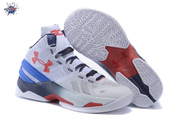 Meilleures Under Armour Curry 2 Blanc Bleu Marine