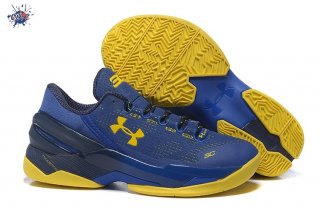 Meilleures Under Armour Curry 2 Low Bleu Jaune