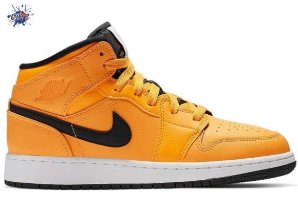 Meilleures Air Jordan 1 Mid (GS) "Taxi Yellow" Or Noir (554725-700)