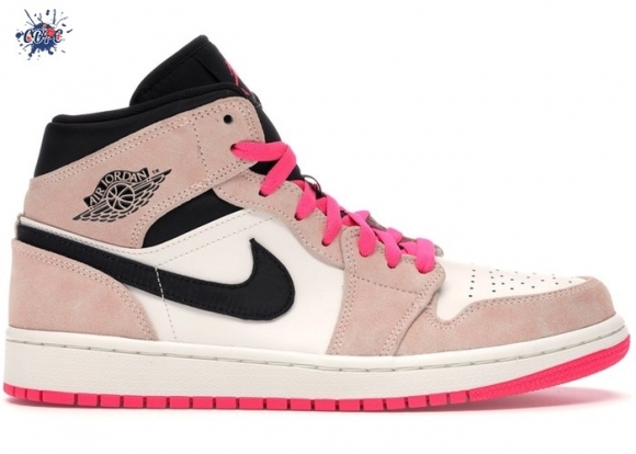 Meilleures Air Jordan 1 Mid Rose (852542-801)