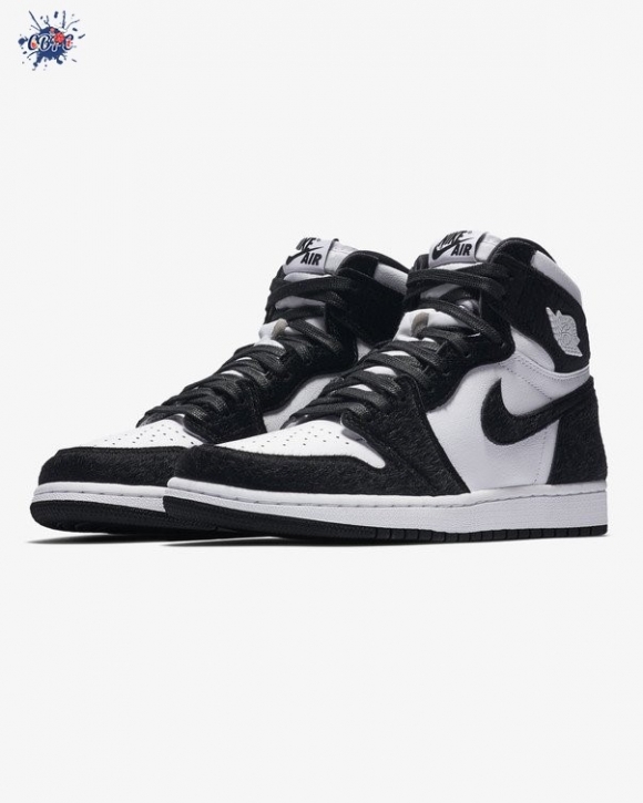 Meilleures Air Jordan 1 Woman Retro High Noir Bianco 2 (CD0461-007)