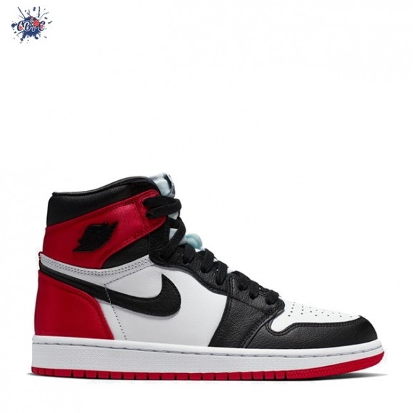 Meilleures Air Jordan 1 Femme "Satin Black Toe" Noir Rouge Blanc (CD0461-016)