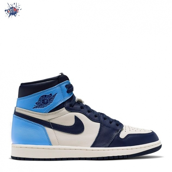 Meilleures Air Jordan 1 High Og "Obsidian" Bleu Blanc (555088-140)