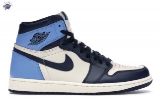 Meilleures Air Jordan 1 High Retro "Obsidian Unc" Voile Bleu (555088-140)