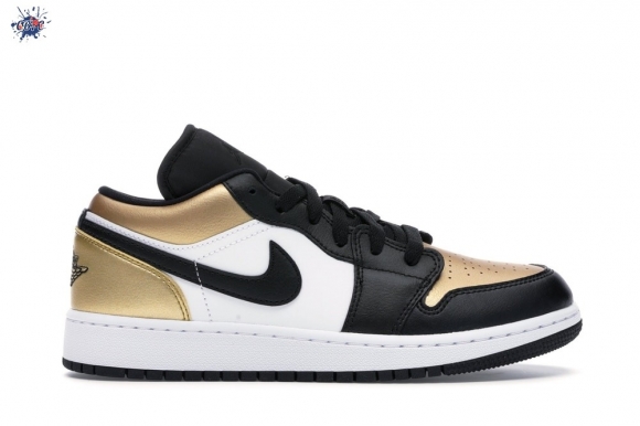 Meilleures Air Jordan 1 Low (GS) "Gold Toe" Or Noir (CQ9487-700)