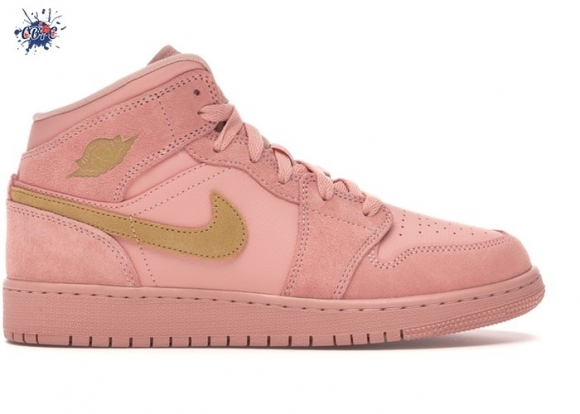 Meilleures Air Jordan 1 Mid (GS) Corail Or (BQ6931-600)