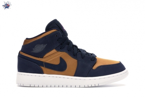 Meilleures Air Jordan 1 Mid (GS) Obsidienne (BQ6931-401)