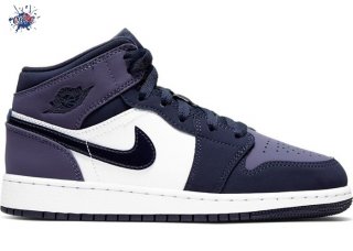 Meilleures Air Jordan 1 Mid (GS) Poncé Pourpre (554725-445)