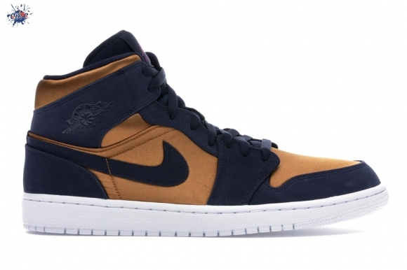 Meilleures Air Jordan 1 Mid Obsidienne (852542-401)