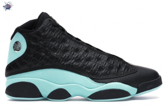 Meilleures Air Jordan 13 Retro Noir Île Vert (414571-030)